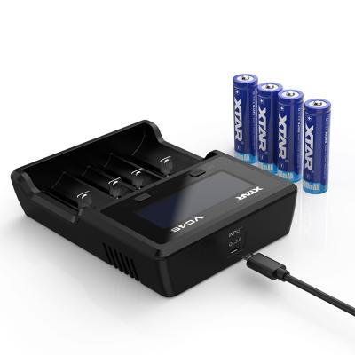 China Nihm 4slot 10440 Rechargeable Universal Battery Charger Xtar VC4S New Powerful Fast Charger 14500 18650 20700 21700 Vape Mods Lithium Ion Liion Batteries for sale