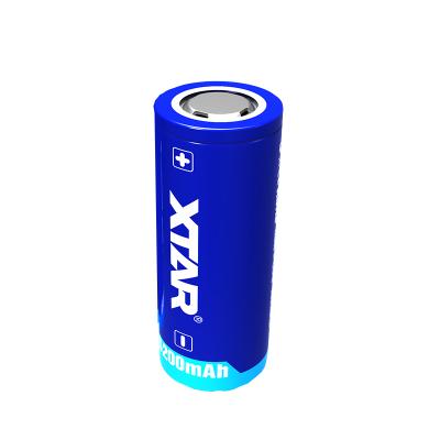 China Toys XTAR factory supply high quality rechargeable protected 3.6V 26650 5200mAh lithium ion battery for flashlight for sale