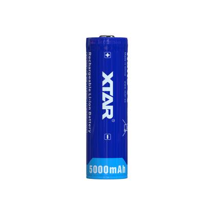 China Toys XTAR Rechargeable Protected 3.6V 21700 5000mAh Lithium Ion Battery For Flashlight Constant Discharging Current 10A for sale