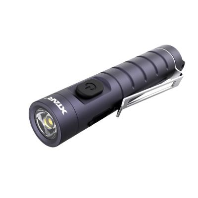 China 3 Bright Levels For Type-C Wholesale Mini 650 Lumens USB Rechargeable EDC Mode XTAR Standard Factory Led Flashlight T2 Pocket Led Torch for sale