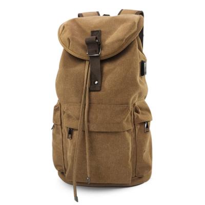 China With USB Fashion Sports Mountaineering Canvas Backpack Custom School Bag for sale