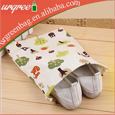 China Factory price recyclable canvas cotton drawstring shoe bags fabric dust bag, dust bag for shoes for sale