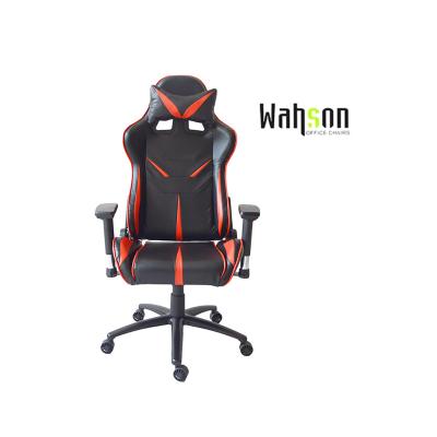 China (Size) Wahson Adjustable Extended Leather PU PC Computer Gaming Racing Seat Chair Desk with Neck Pillow and Waist Pillow for sale