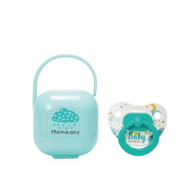 China Lovely Baby BPA Nipple Holder Teether Box Bpa Free Portable Momeasy Storage OEM Square Shape Packaging Case for sale