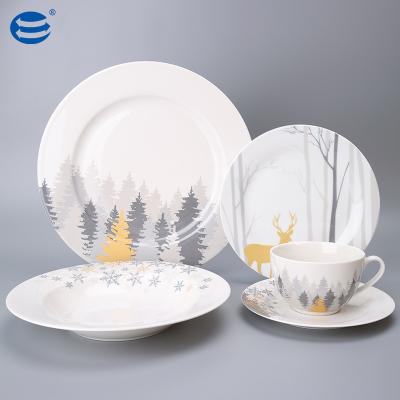 China Excellent Ceramic Dinner Sets Price Sustainable Porcelain Dinner Sets Colorful Porcelain Dinner Sets for sale