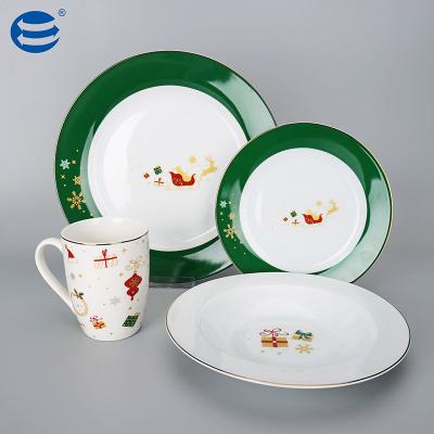 China Excellent Price Viable Ceramic Dinner Sets Gold Porcelain Dinner Sets Kitchen Dinner Sets for sale