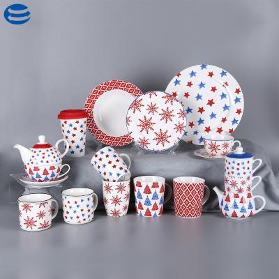 China Excellent Christmas Dinner Set New Design Dinnerware Disposable Porcelain Luxury Dinner Set for sale