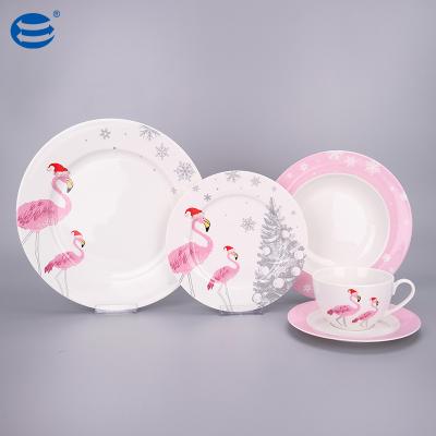 China Eco-Friendly Cute Dinnerware Set New 20pcs Excellent Bone China Dinner Set Luxury Dinner Sets for sale