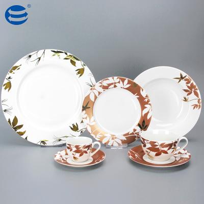 China Excellent New Viable Bone China Dinner Set Western Porcelain Dinner Sets With Color Box for sale