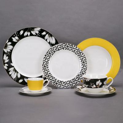 China Excellent Sustainable Spring Style Luxury Dinnerware Sets New Bone China Dinner Set Porcelain Dinner Sets for sale