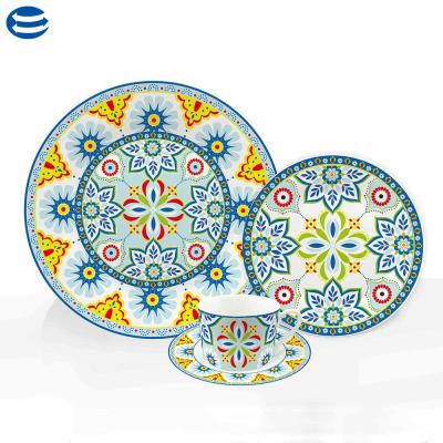 China Sustainable porcelain dinnerware sets Turkish style ceramic dinner sets dishes and bowl bone china tablewere for sale