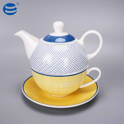 China Sustainable Customized Fine Bone China Tea Sets Ceramic Teapot New Tea Sets Excellent Coffee And Tea Sets For Cafe for sale