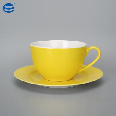 China New Arrival Excellent Bone China Porcelain Mug 220CC Coffee Mug Sustainable Espresso and Sacuer Ceramic Mug for sale