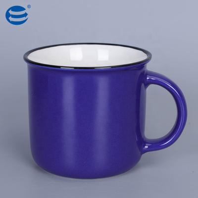 China New Arrival Low Price 350cc Viable Ceramic Cup Colored Luster Coffee Water Cup Milk Drinking Cup for sale