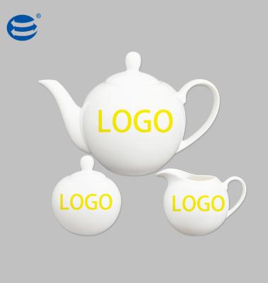 China Who respects the environment; nontoxic ; dishwasher safe and wholesale custom logo and type white porcelain coffee&tea microwave OEM set for sale