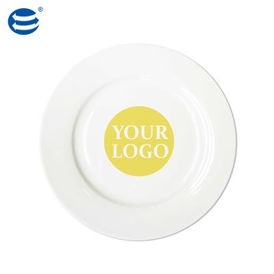 China Viable factory customs fine logo and different type dinner plate with color box for sale