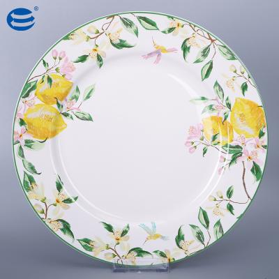 China Viable Custom Bone China Dinner Plate Set New Color Excellent Plates Ceramic Dinner Plates For Kitchen for sale