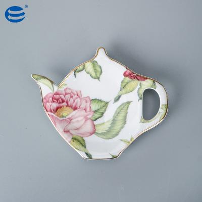 China Excellent Viable Over-Glazed Ceramic Tea Bags Restaurant Food Dishes for sale