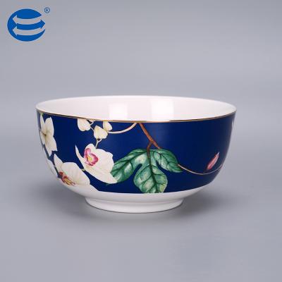 China Viable Factory Custom OEM Logo Porcelain Dinner Beware New Bone China Ceramic Bowl 5.5