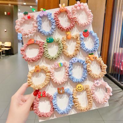 China Cute Girls Fashion Kpop Hair Rope Hair Rope Cartoon Hair Accessories Main Children's Ponytail Large Intestine Hair Tie Hair Accessories Z18 for sale