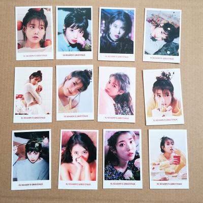 China 12pcs/set Kpop Korean Seasons Greetings Collective Postcard LOMO Cards 2021 IU Cards Polaroid Customizable Card Gift Voucher Q106 for sale