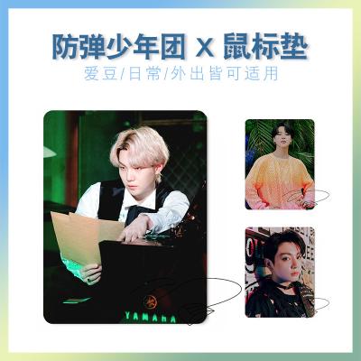 China The 2022 SEASONS GREETING Mouse Pad 1pcs BT Bangtan Office Kpop Boys Rubber Mouse Pad For Fans Collection Gift Keyboard Accessories Q572 for sale