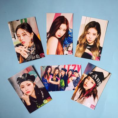 China New Korean Kpop Photocard 6pcs/set ITZY Merchandise Album IT'z ITZY Postcard For Fans Collection Custom Gift Voucher LOMO Card Q644 for sale