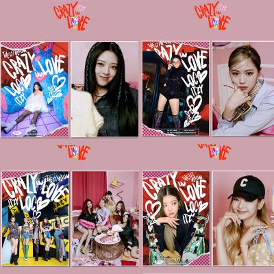 China Traditional Kpop Poster 2pcs/set ITZY Album New CRAZY IN LOVE Poster For Fan Collection Gift Poster Wall Sticker Home Decoration Q423 for sale