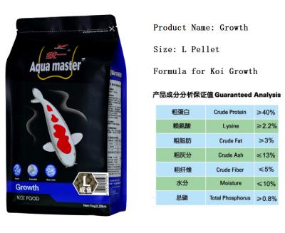 中国 Viable Top Selling Aluminum Foiled Factory Supplies Aqua Back Master Koi Fish Feed Growth 1KG Packing Big Pellet Wholesale 販売のため