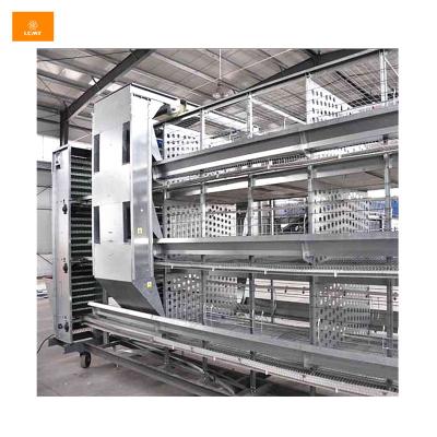 China Wholesale Poultry H Type Farms Battery Broiler Cages With PP Belt End Fertilizer Removal System for sale