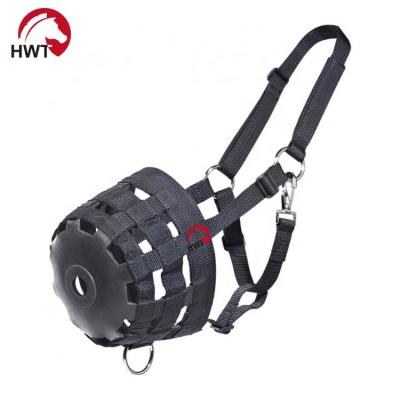 China pp & High Quality Rubber Nylon Horse Bridle Feeding Horse Grazing Muzzle Equestrian Equipment for sale