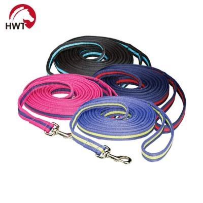 China Polyester & Instant Soft Padded Line Rein Horse Training Aid Lunge Lead Bolt Lunge Rope 8M Equestrian Equipment for sale