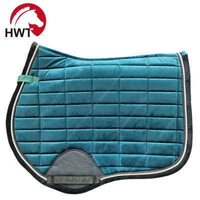 China Velvet Velor Saddle Pad Horse Saddlepad Saddle Cloth Base Customized Equestrian Equipment for sale