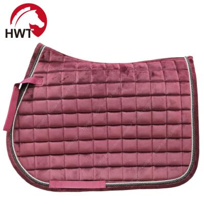 China Velvet Velor Saddle Pad Horse Saddlepad Saddle Cloth Base Customized Equestrian Equipment for sale