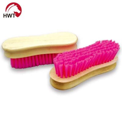 China Wooden Back Equestrian Equipment Face Brush Horse Grooming Brush for sale