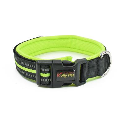 China Factory Wholesale Soft Padded Adjustable High Quality Reflective Dog Collar for sale