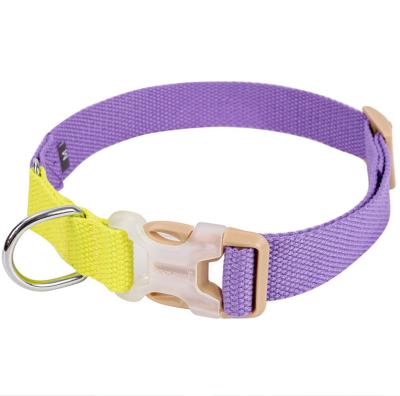 China Fashion Pet Cotton Collar 9 Color Small Padded Medium Large Dog Collar for sale