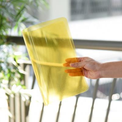 China China Supplier 0.23mm-1.3mm Thickness Yellow Plastic Products PET Thermoforming Soft Sheet for sale