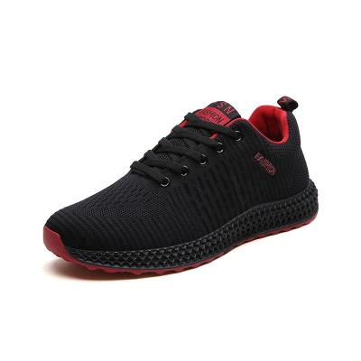 China Breathable Anti-odor Fly Knit Upper Sports Shoes Comfortable Men Running Shoes for sale