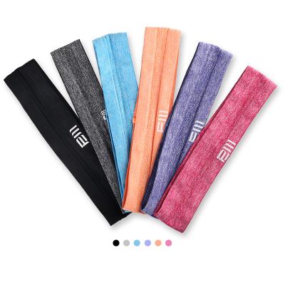 China Custom Elastic Elastic Sports Headband Yoga Gym Sweat Band Thin Headband for sale