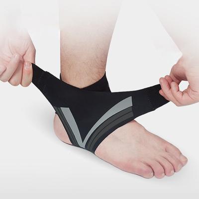 China Adjustable Elasticity Ankle Brace Foot Sprain Support Bandage Fitness Elastic Ankle Straps Guard Protector for sale