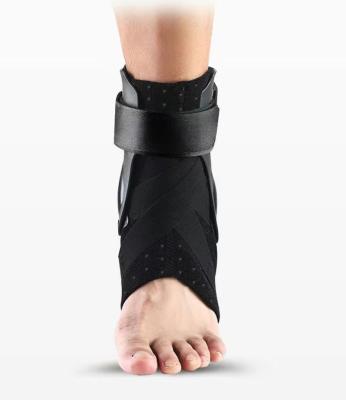 China Black Elasticity Ankle Protective Sleeve Sprain Rehabilitation Compression Safety Ankle Brace Nylon Straps for sale