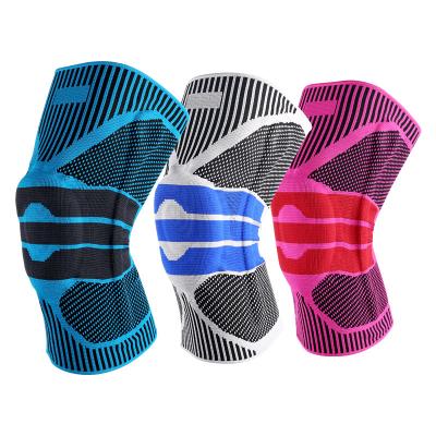 China High Elasticity Compression Knitting Spring Knee Brace Support Elastic Knee Support Belt for sale