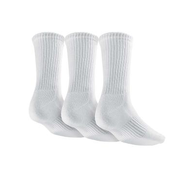 China BY-I-0115 Mens 100% Organic Cotton Terry Athletic Cushioned Solid Plain Solid White Socks Antibacterial for sale