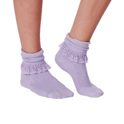 China BY-N149 Antibacterial Women's Ankle Socks Purple Ankle Chain Socks For Women for sale