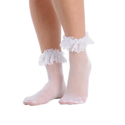 China Antibacterial Trim Sock BY-N446 Lace Ruffle Ruched Socks For Women And Lady for sale