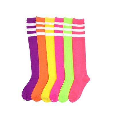 China Antibacterial Striped Knee High Socks Long Knee Socks BY-N514 With White Stripes for sale