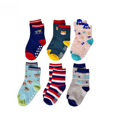 China Anti Bacterial Wholesale Silicone Baby Anti Slip Non Skid BY-I-1185 Socks for sale