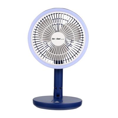 China Emergency 8 Inch Solar Panel Folding Fan 40pcs Round Rechargeable Style Emergency Preparing LED Lights Handheld and Tabletop Portable Fan for sale