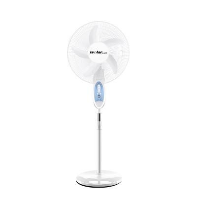 China Air Cooling Plastic Appliances Pedestal Stand Electric Solar Fan 16 Inch 5 Blades Rechargeable Solar Fan Solar Powered Fans for sale